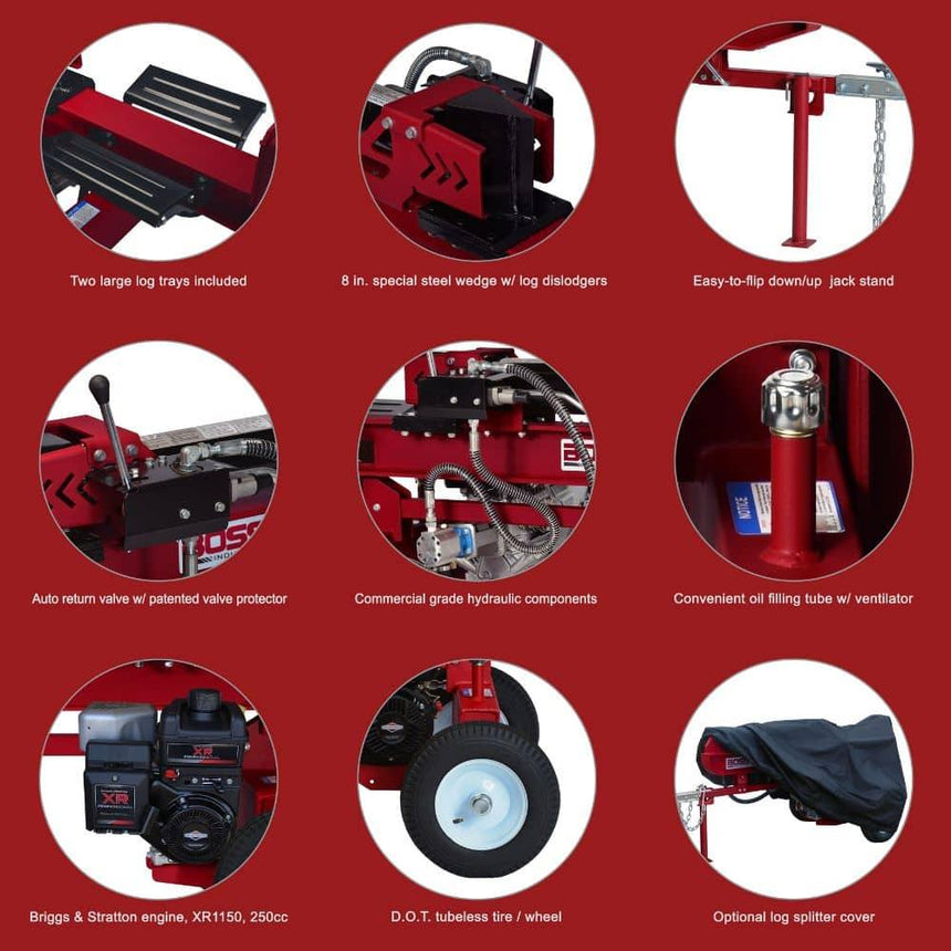 Boss Industrial WD27T 27 Ton Horizontal/ Vertical Gas Log Splitter