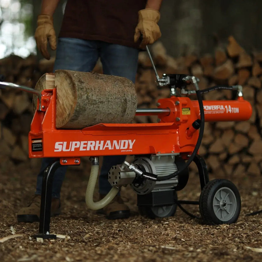 SuperHandy  14 Ton Electric Log Splitter - 120V Corded, 20" Max Log Length