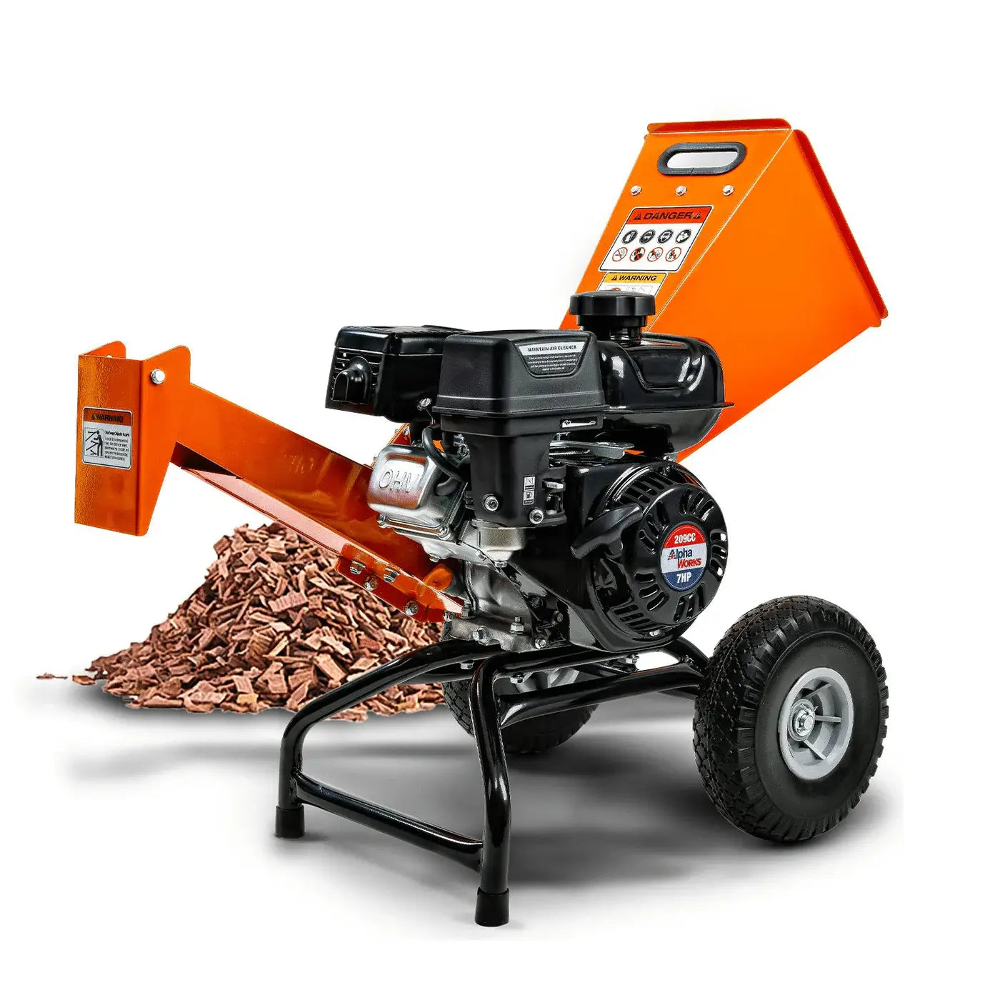 SuperHandy 3-Inch Gas Wood Chipper Compact - 7HP 212CC