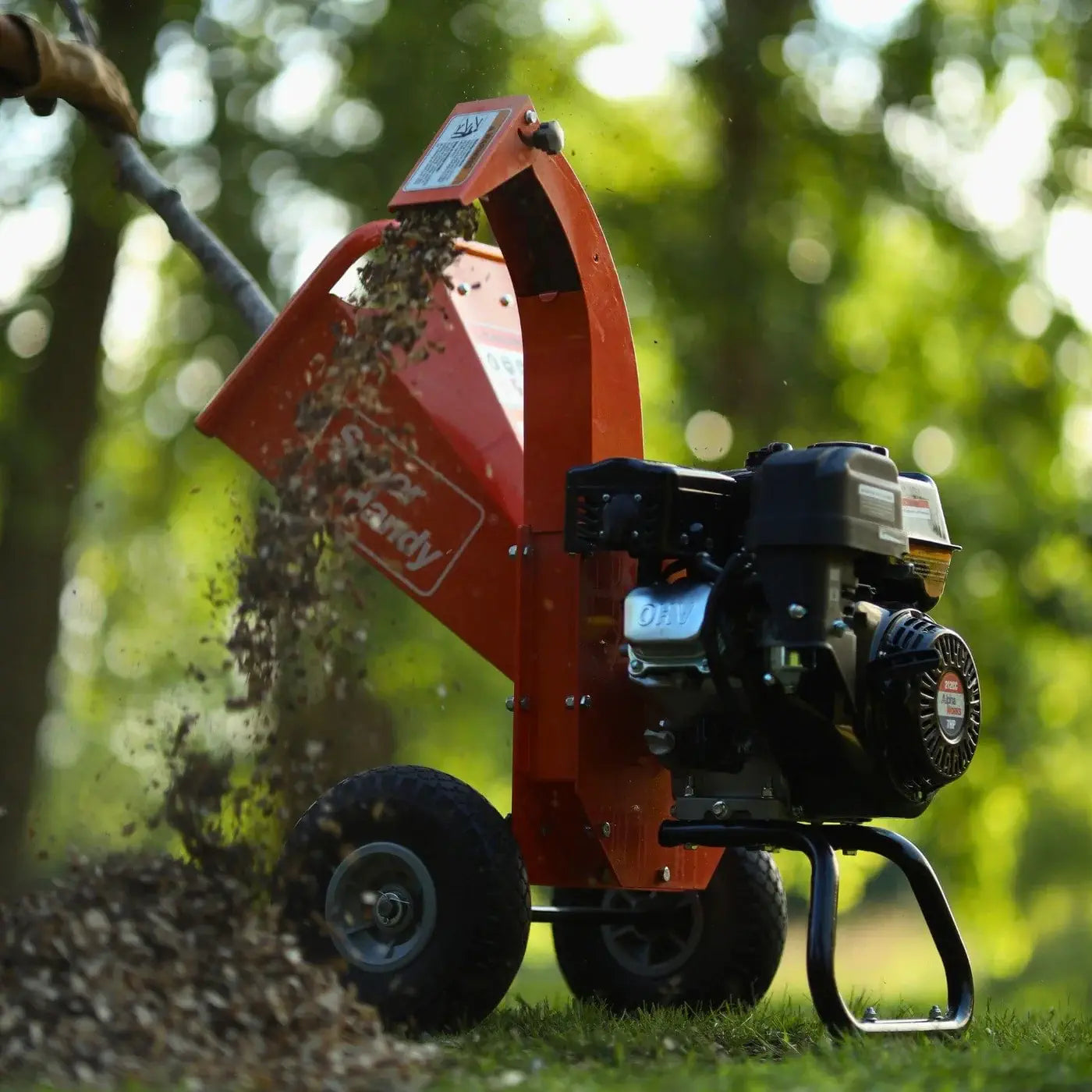 SuperHandy 3-Inch Gas Wood Chipper Mini - 7HP