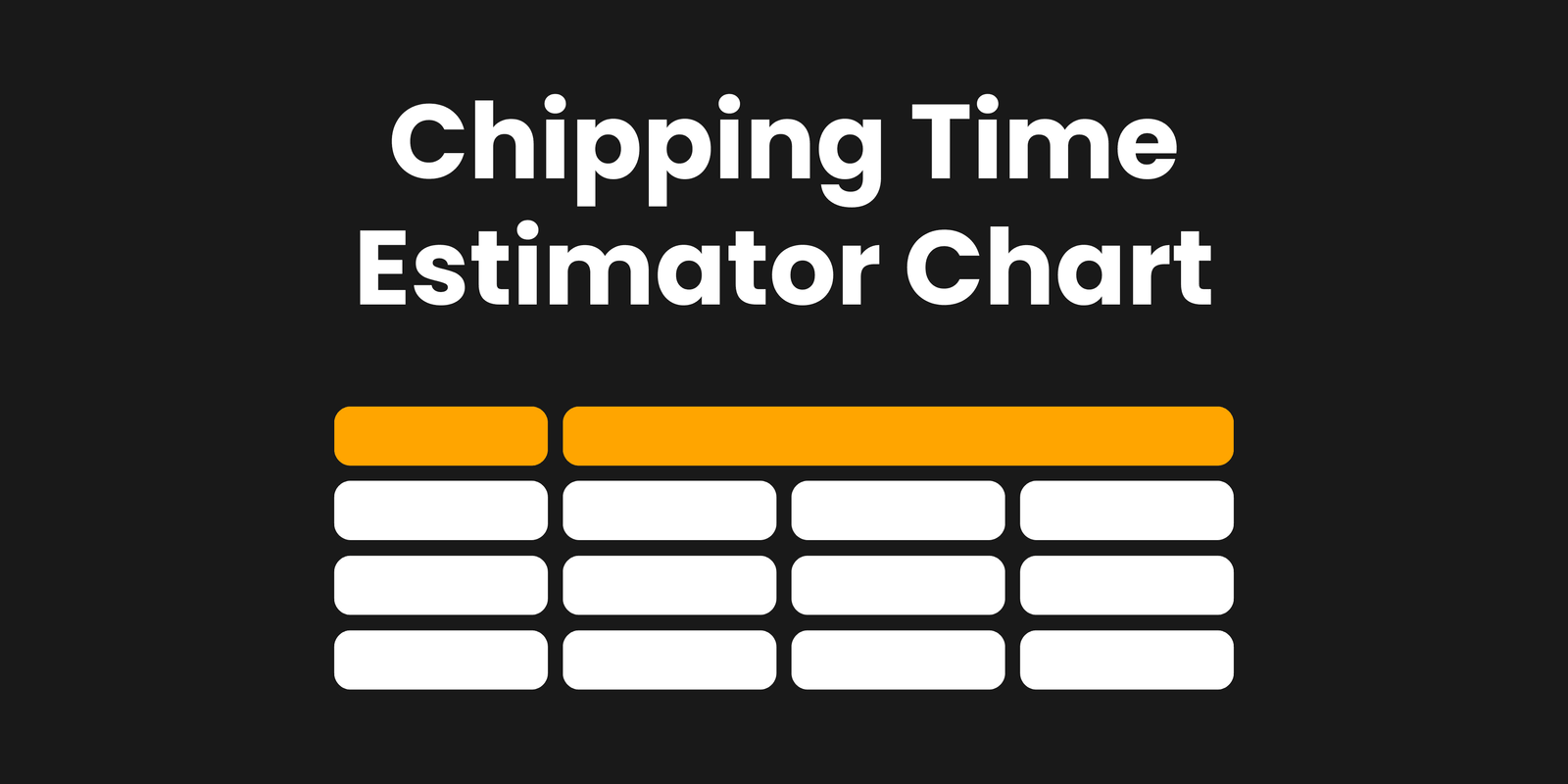 Chipping Time by Volume & Machine Size: Comparison Table